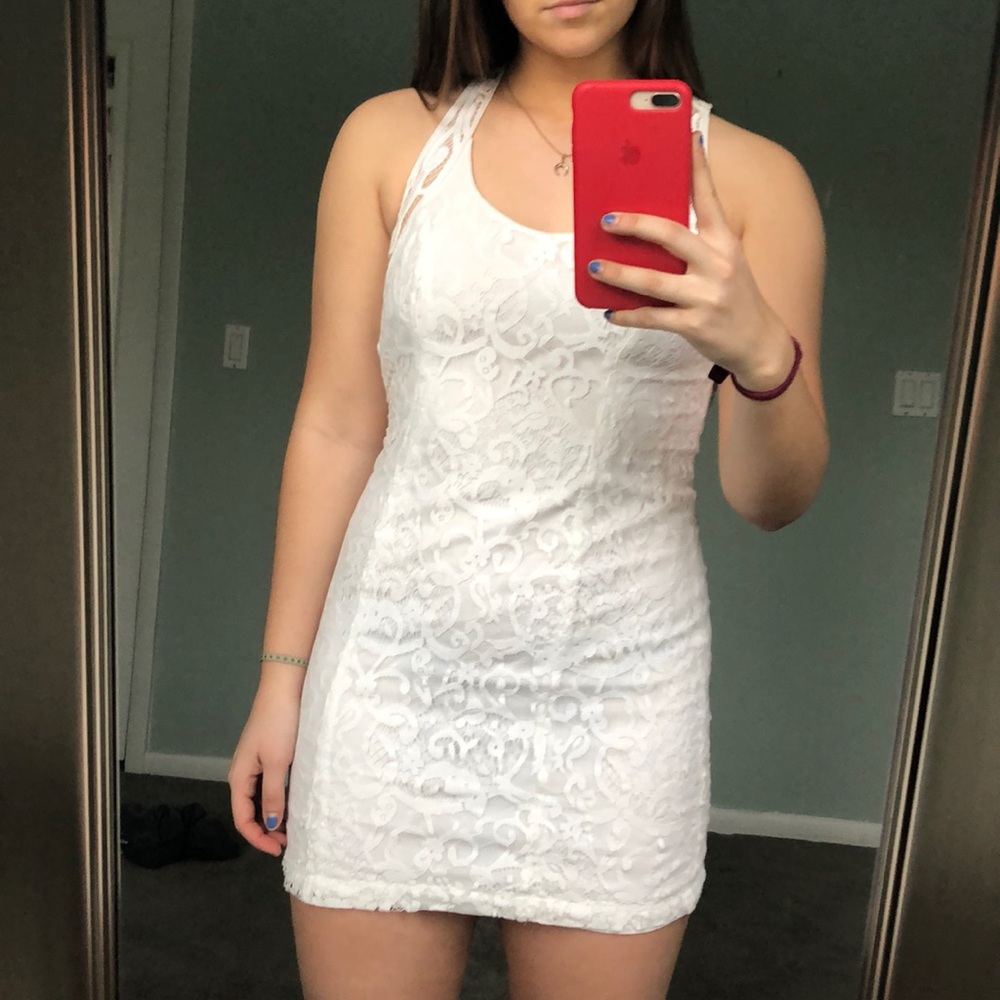 Abercrombie & Fitch white tank top dress